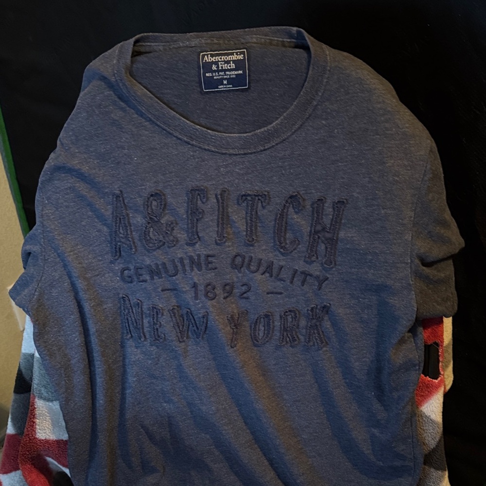 Abercrombie & Fitch Charcoal Graphic Tee